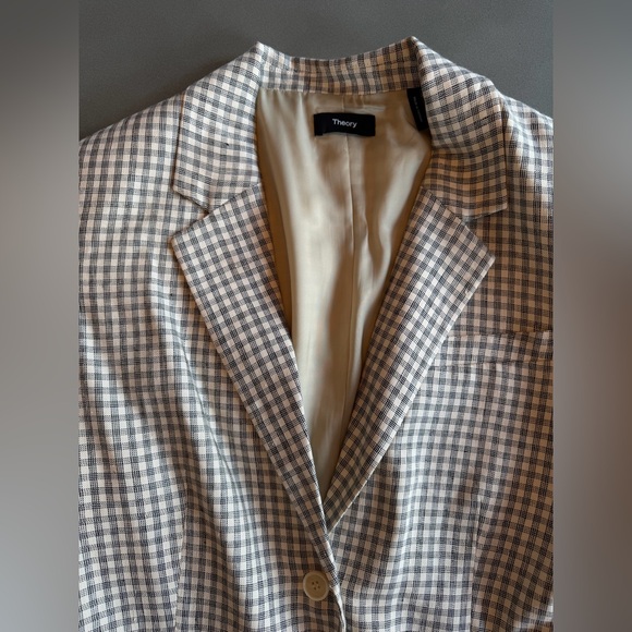 Theory Ivory Linen Blazer - Picture 6 of 10